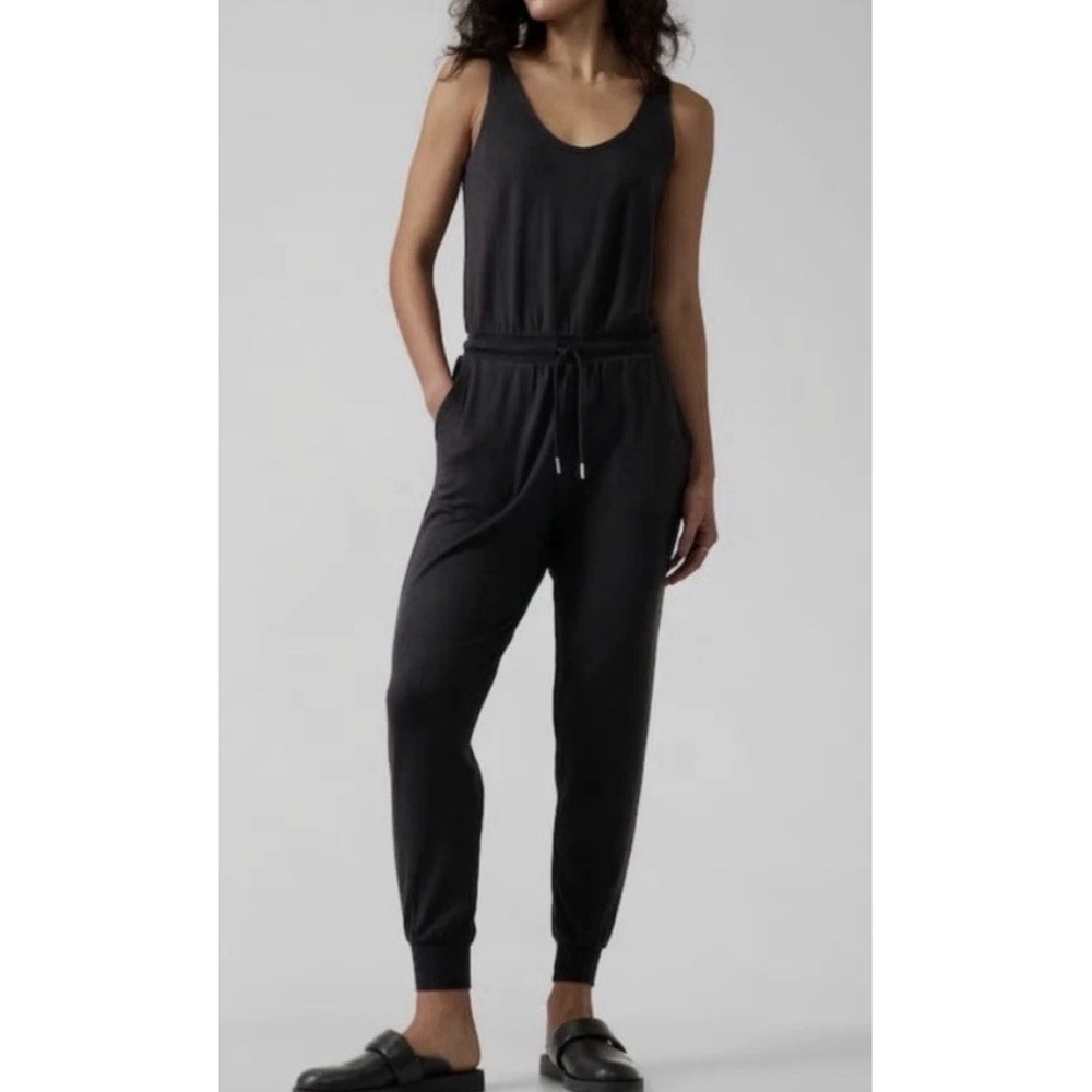 Athleta Balance Jumpsuit Medium Sleeveless Modal Blend Casual Loungewear Soft